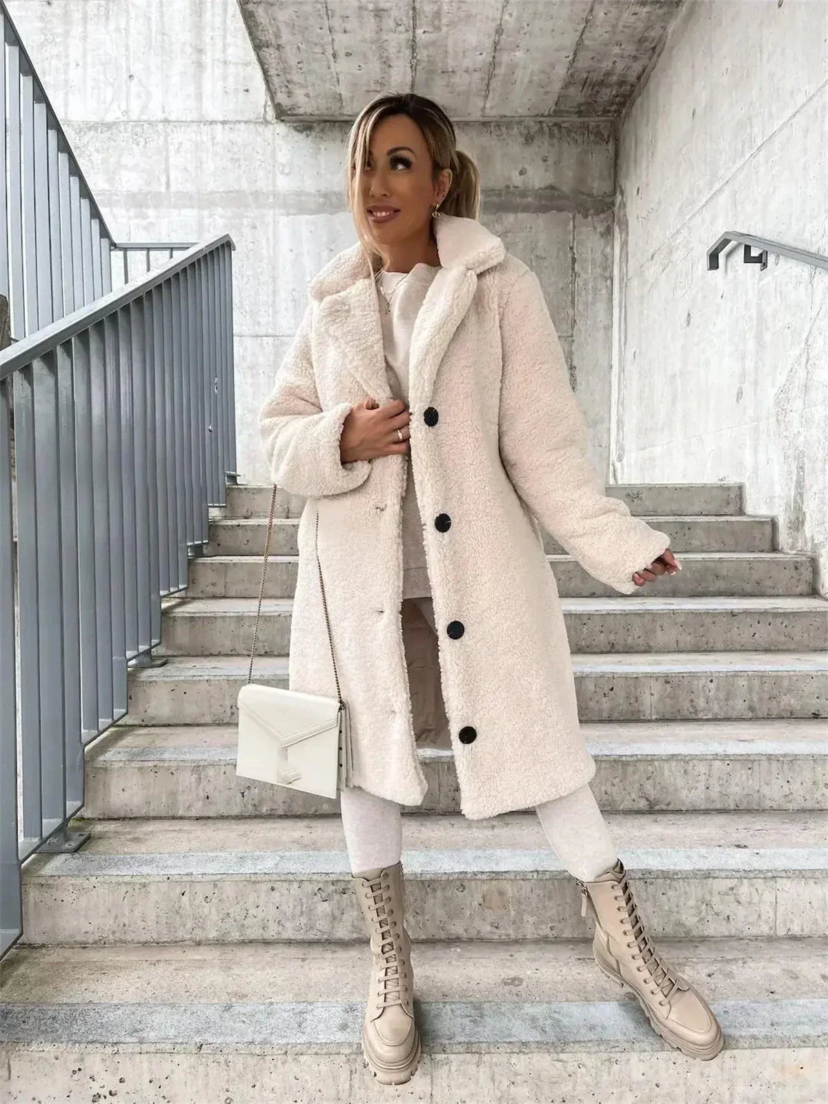 Marielle | Warm Teddy Long Jacket