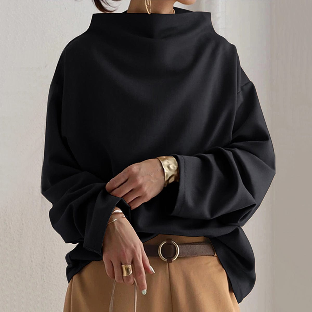 Yalena | Fashionable High-Neck Top