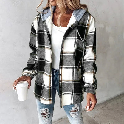 Shanie | Hooded Checkered Jacket