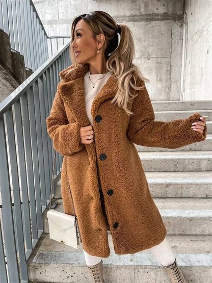 Marielle | Warm Teddy Long Jacket