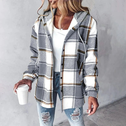 Shanie | Hooded Checkered Jacket