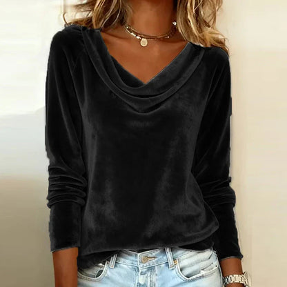 Mary | Chic Amber Drape Blouse