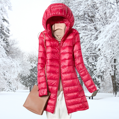 Mirah | Weather Resistant Long Quilted Jacket