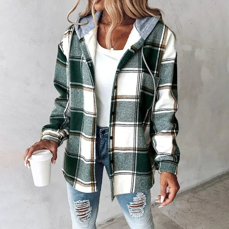 Shanie | Hooded Checkered Jacket