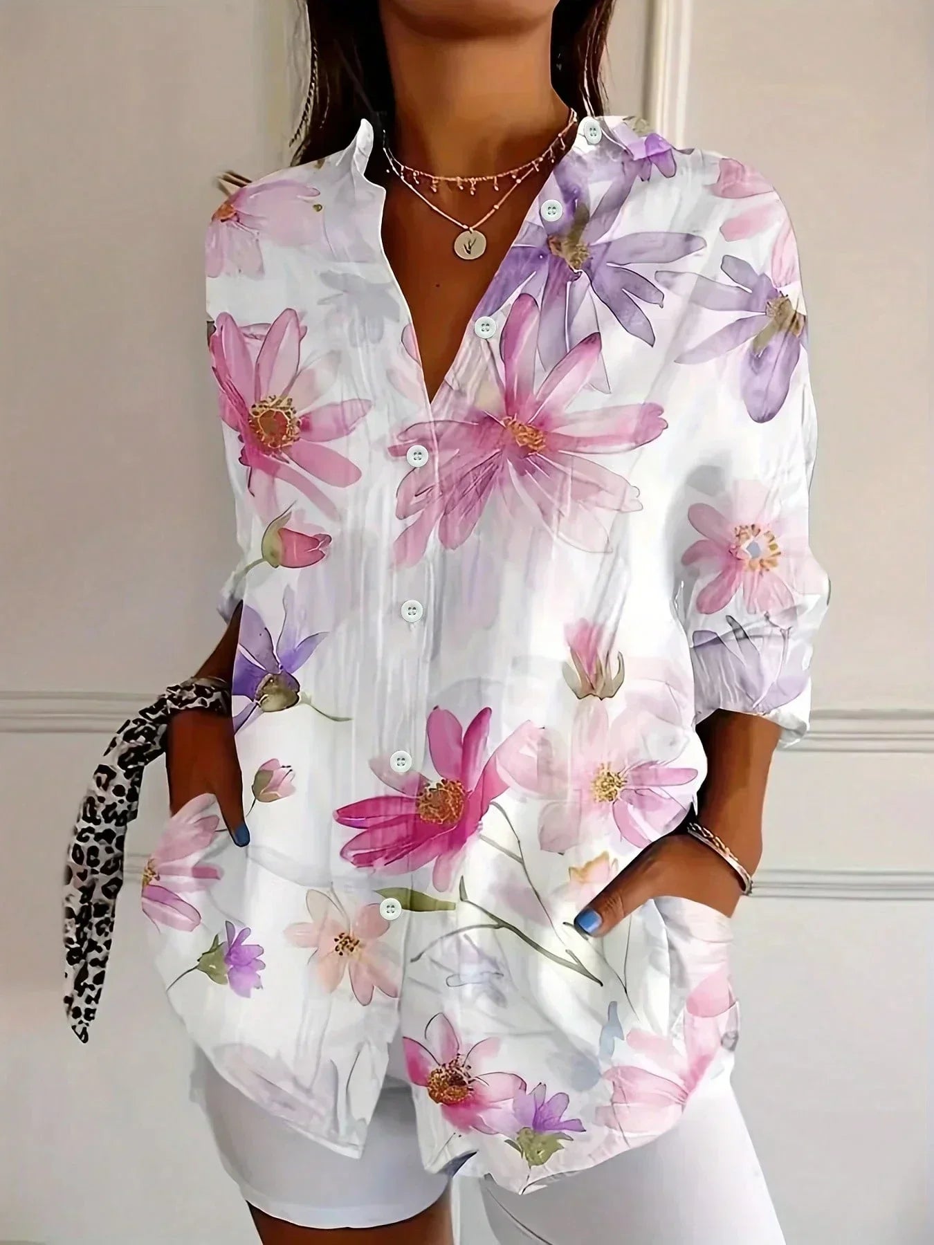 Ashtrid | Colorful Pattern Blouse