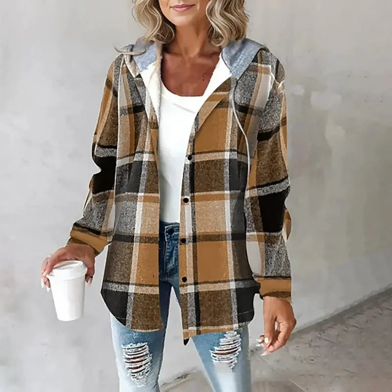Shanie | Hooded Checkered Jacket
