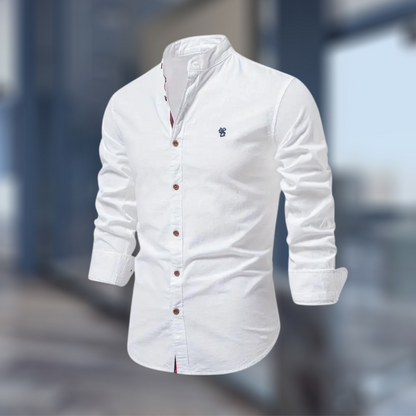 Marcky | Mandarin Collar Slim-Fit Shirt