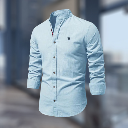 Marcky | Mandarin Collar Slim-Fit Shirt