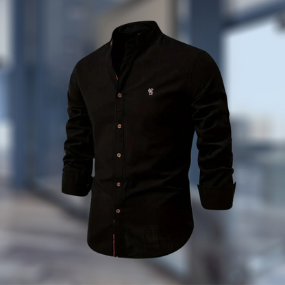 Marcky | Mandarin Collar Slim-Fit Shirt