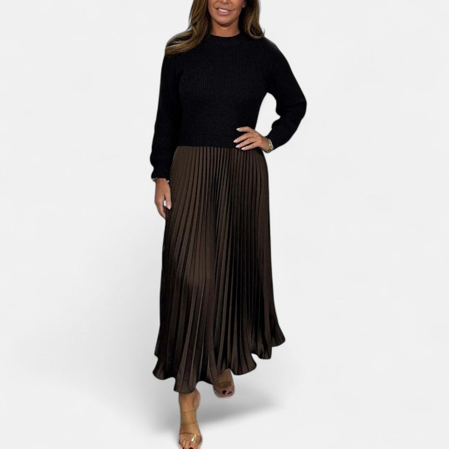 Claudine | Chic Pleated Maxi Set
