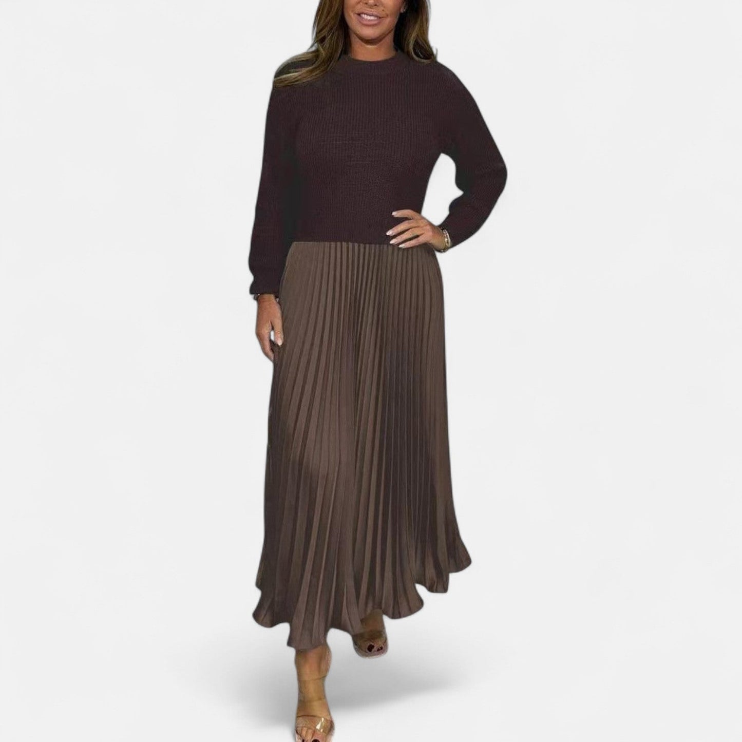 Claudine | Chic Pleated Maxi Set