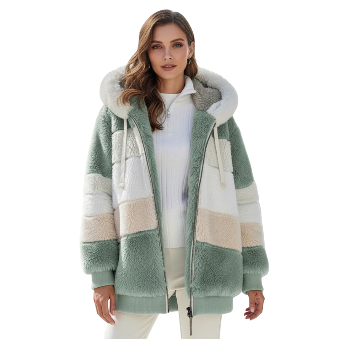 Yvana | Stylish Block Hooded Jacket
