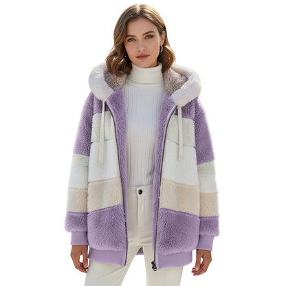 Yvana | Stylish Block Hooded Jacket