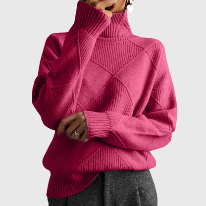 Verona | Geometric Turtleneck Sweater