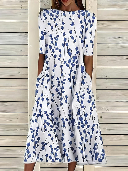 Mathilda | Elegant Floral Midi Dress
