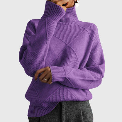 Verona | Geometric Turtleneck Sweater