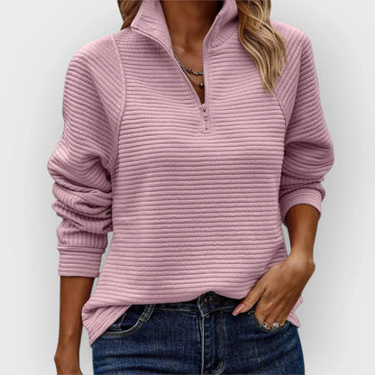 Ophelia | Sleek Stand Collar Half-Zip Pullover