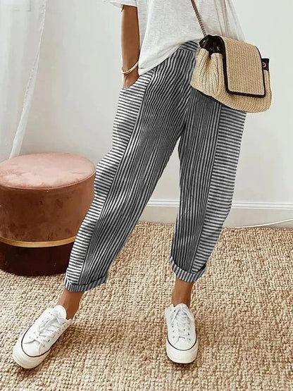 Juliana | Comfy Striped Pants