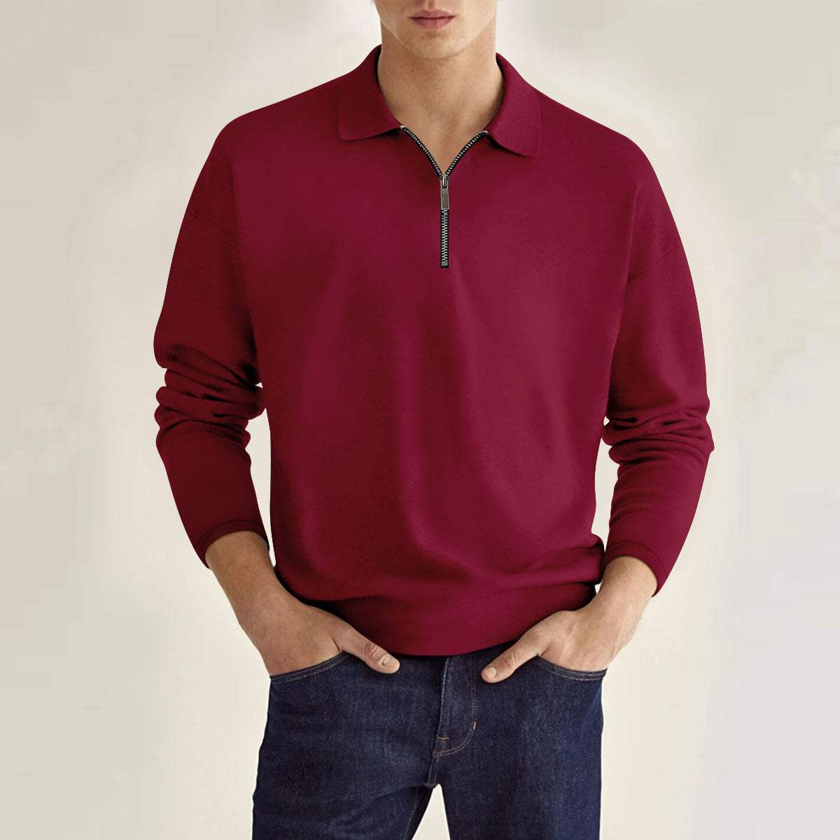 Larkin | Classic Zip Polo Shirt
