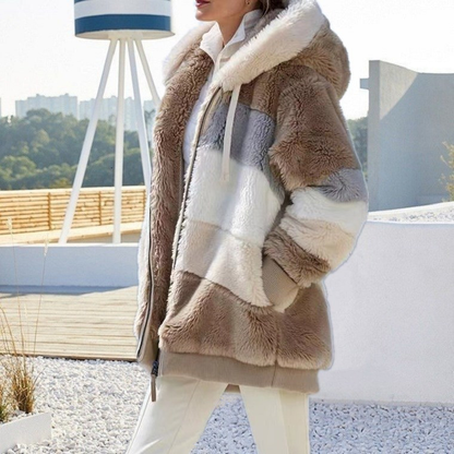 Yvana | Stylish Block Hooded Jacket