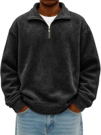 Vhon | Retro Quarter Zip Shirt