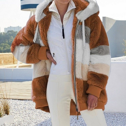 Yvana | Stylish Block Hooded Jacket