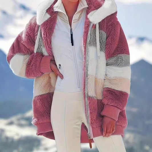 Yvana | Stylish Block Hooded Jacket