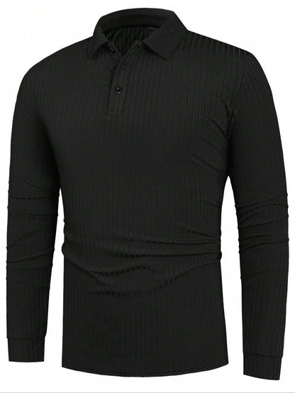 Leon | Stylish Fitted Long-Sleeve Polo