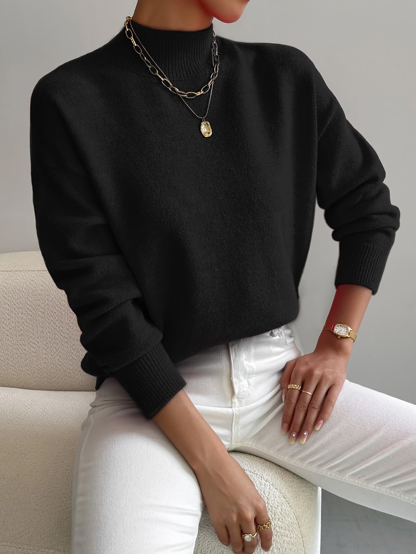 Mercy | Chic Mockneck Sweater