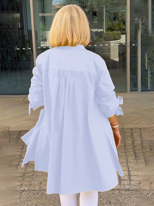 Venetia | Chic Tie-Sleeve Button Shirt