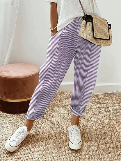 Juliana | Comfy Striped Pants