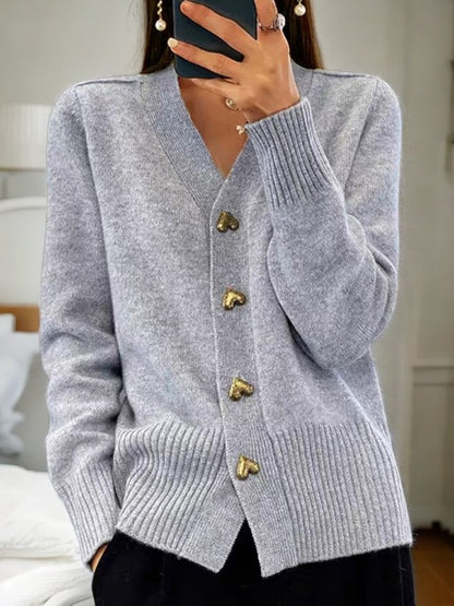 Allison | Heart-shaped Button-up Cardigan