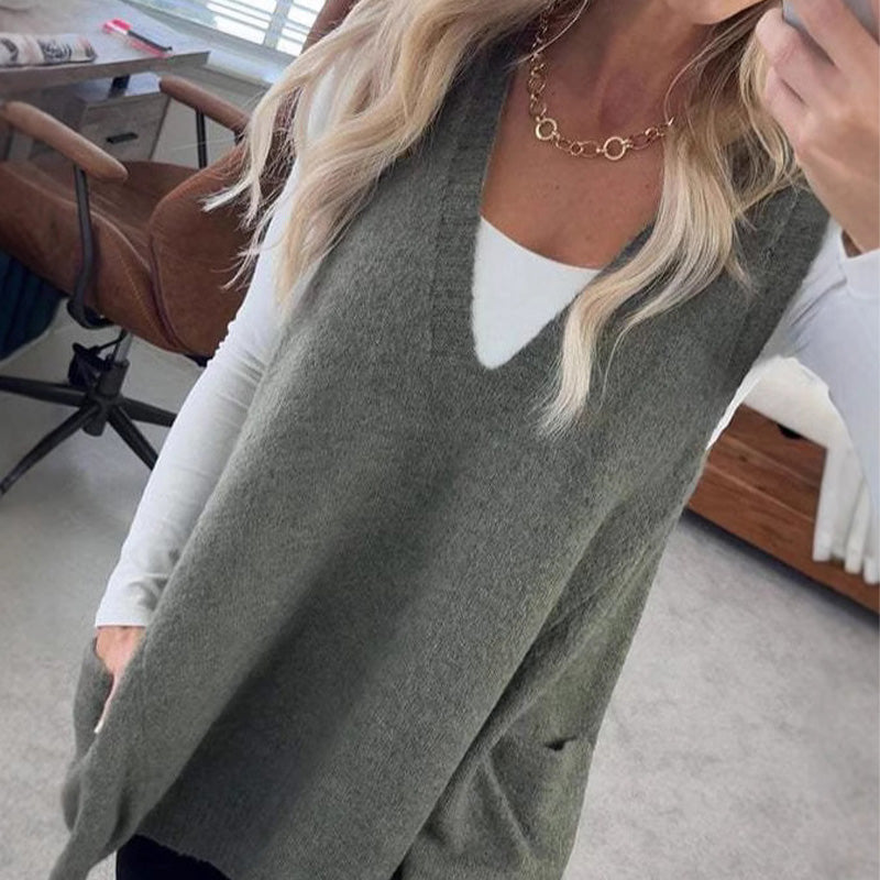 Venus | Cozy Pocket Sweater Vest