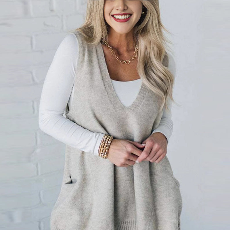 Venus | Cozy Pocket Sweater Vest