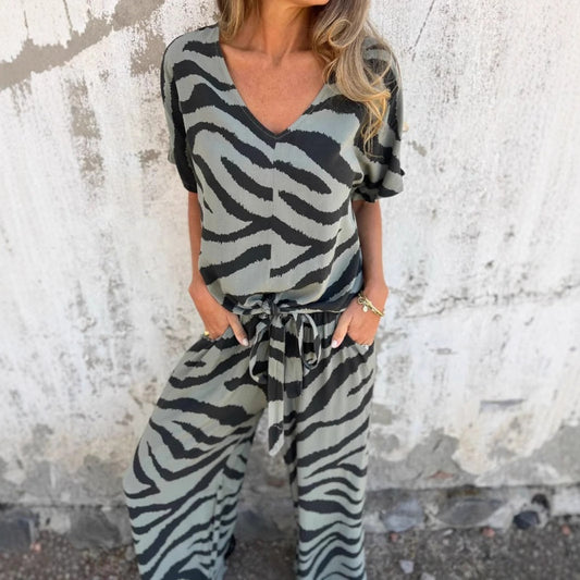 Ginnie | Zebra Print Lounge Set
