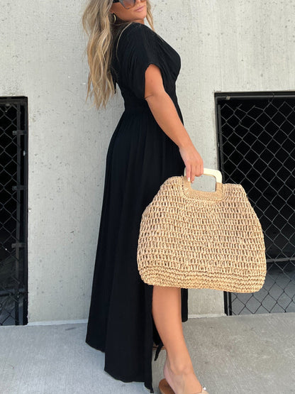 Alyza | Elegant V-Neck Maxi Dress