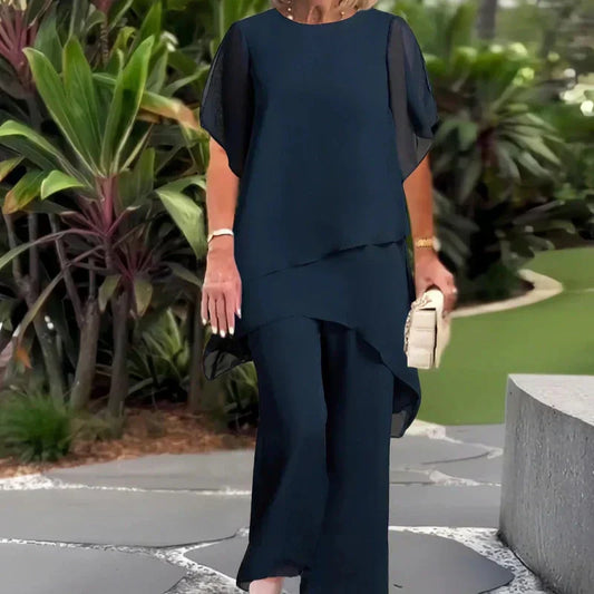 Herlien | Chic Irregular Top and Pants Set