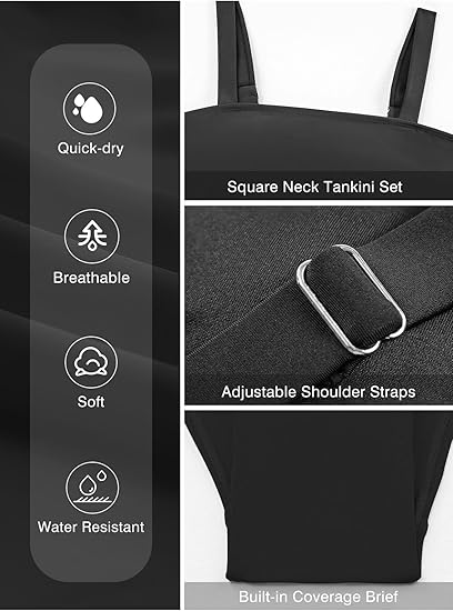 Zoe | Slimming Two-Piece Tankini Swimsuit