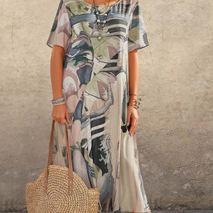 Tori | Vibrant Tropical Print Dress