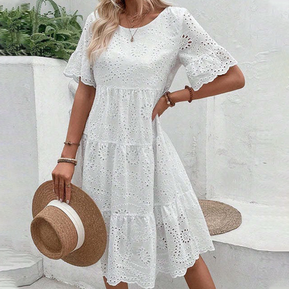 Nara | Cozy Floral Cutout Dress