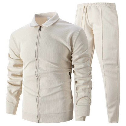 Matthew | Textured Full-Zip Casual Set