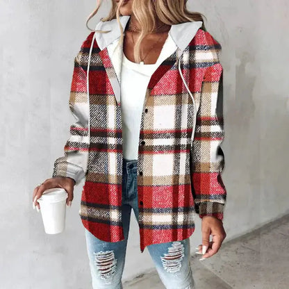 Shanie | Hooded Checkered Jacket