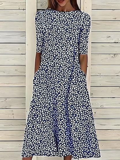 Mathilda | Elegant Floral Midi Dress