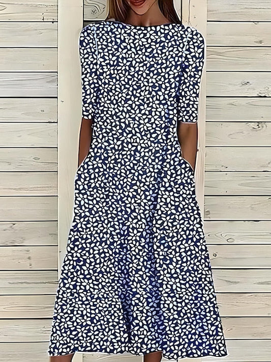 Mathilda | Elegant Floral Midi Dress